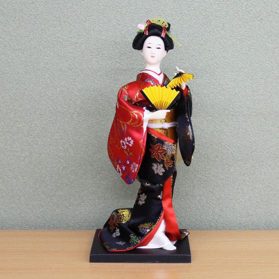 日本人形 ( 舞踊 舞妓 黒片袖 ) SP-1676E-542 24センチ 日本のお土産 