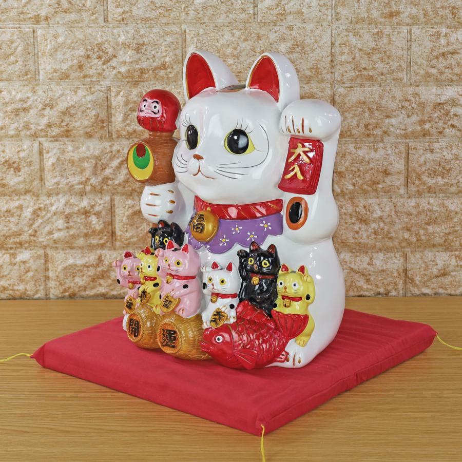 招き猫 置物・開運・縁起物・金運・風水(親子 招福 バンク ジャンボ TN