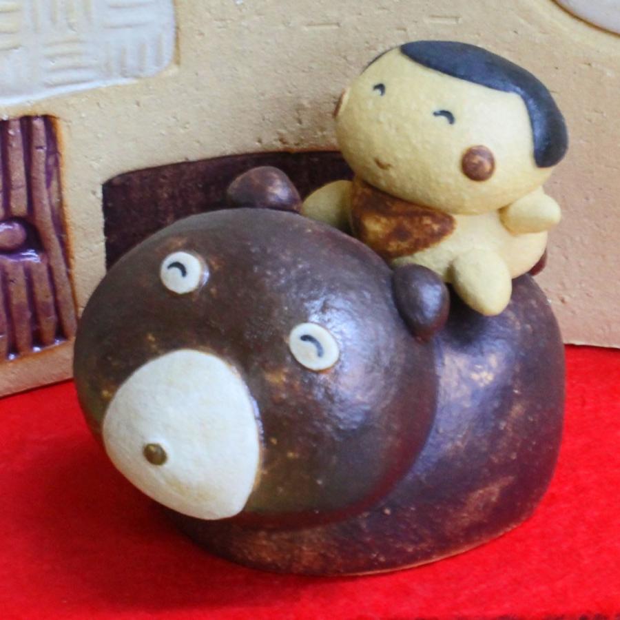 熊乗り金太セット 陶器飾り【端午の節句・五月飾り】F-160-1099 : 福和
