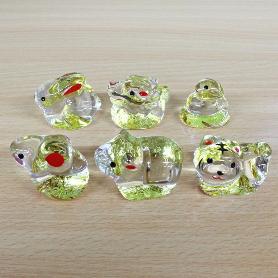 リュウコドウ 干支 置物 へび 巳 巳年(ガラス細工 クリスタル