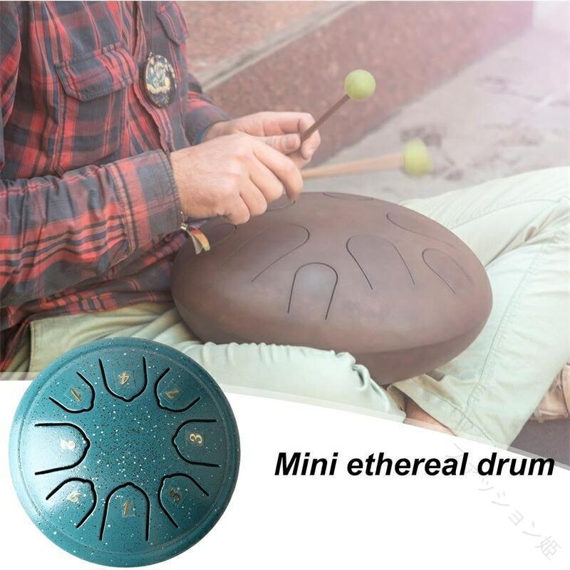 【現状品】ハンドパン　打楽器　民族楽器 音楽 演奏用　スチールドラム スチールドラム ハンドパン チタン鋼製 高品質手動打楽器 禅音楽用