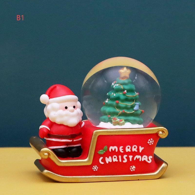 サンタクロース置物 スノードーム カミングサンタ クリスマス 飾り