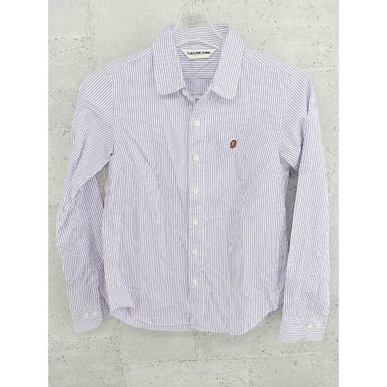 ◇ A BATHING APE ア ベイシング エイプ ストライプ 長袖 シャツ 