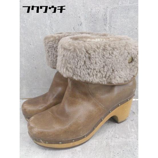 □ UGG アグ リネア ショート ブーツ 23cm ブラウン レディース 