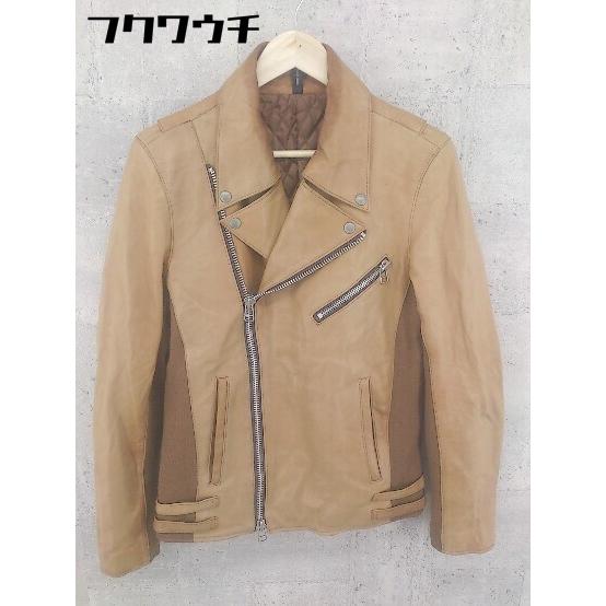 □ glamb グラム 羊革 ラムレザー 本革 長袖 ライダース ジャケット 