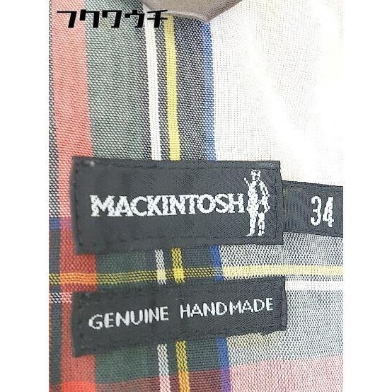 ■ MACKINTOSH マッキントッシュ 長袖 ノーカラー コート サイズ34 ブラウン レディース｜fukuwauchi-player｜06