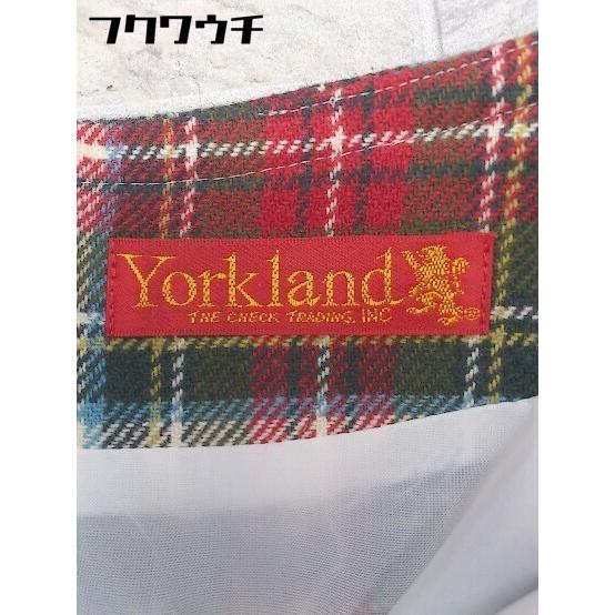 ◇ Yorkland ヨークランド バックジップ タータンチェック ミニ 台形 スカート サイズ11AR ホワイト マルチ レディース｜fukuwauchi-player｜04