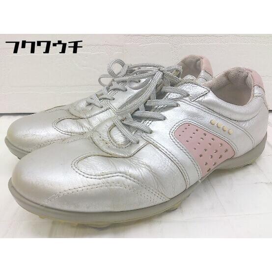 ◇ ecco エコー ゴルフ スニーカー シューズ サイズ38 シルバー系 
