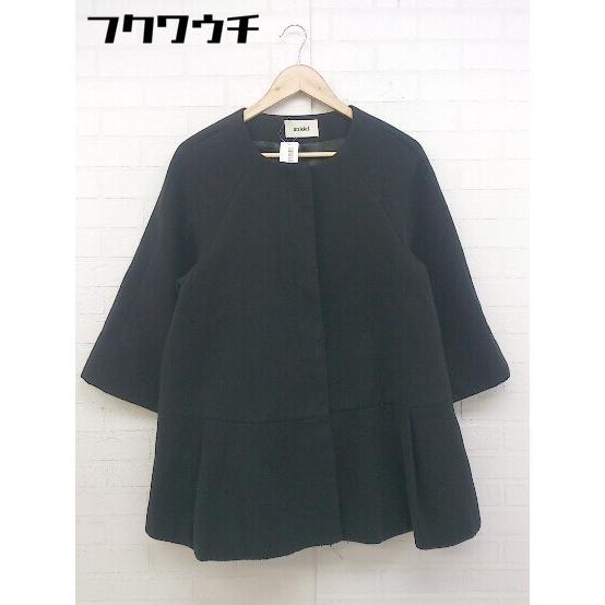 □ snidel スナイデル ペプラム 長袖 ノーカラーコート サイズF  