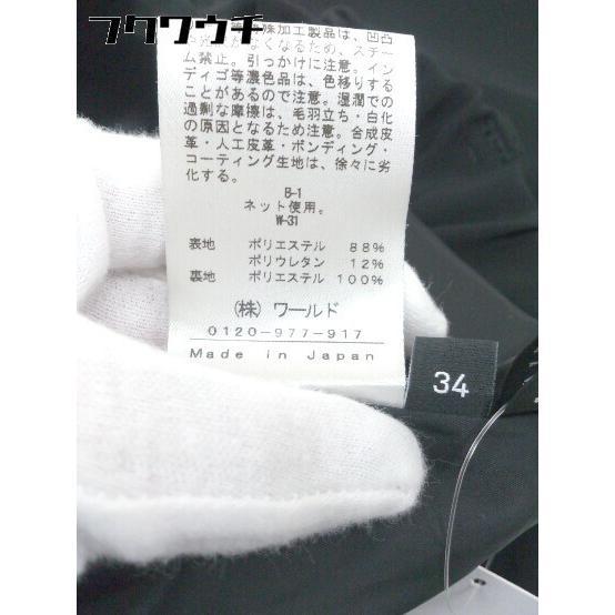 ◇ INDIVI インディヴィ ワンタック テーパード スラックス パンツ サイズ34 ブラック レディース｜fukuwauchi-player｜05