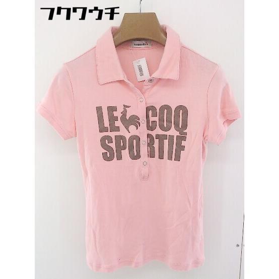 ◇ le coq sportif ルコックスポルティフ 半袖 ポロシャツ サイズM ピンク ブラウン系 レディース