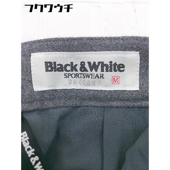◇ BLACK & WHITE SPORTSWEAR ブラックアンドホワイト センタープレス ストレート パンツ サイズM グレー レディース｜fukuwauchi-player｜04