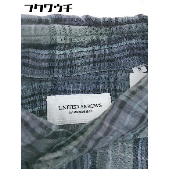 ◇ UNITED ARROWS ユナイテッドアローズ チェック 長袖 Yシャツ サイズS グレー系 メンズ｜fukuwauchi-player｜04