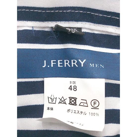 ◇ J.FERRY ジェイフェリー ストレッチ 長袖 シャツ サイズ48 ネイビー ホワイト メンズ P｜fukuwauchi-player｜04