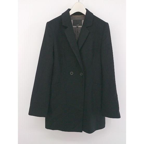 Le souk ブラック ロングコート 36 カシミア100% ◇ LE SOUK ルスーク カシミヤ100% 長袖 コート サイズ36