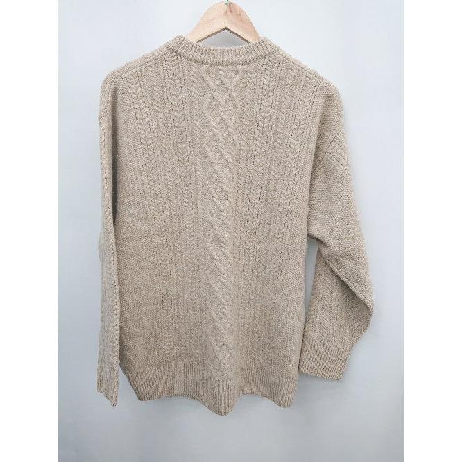 ◇ HAMILTON LAMBSWOOL ウール100% 暖かい 長袖 セーター ニット サイズM ベージュ ブラウン レディース P｜fukuwauchi-player｜02