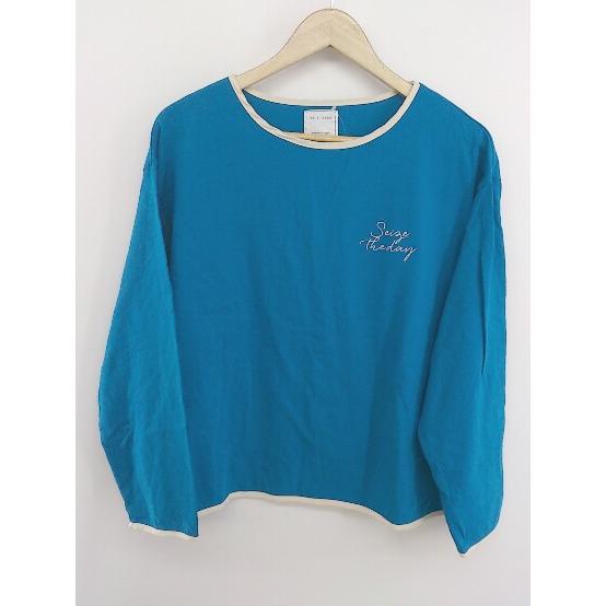 YE LiBARE パイピング 長袖 Tシャツ カットソー サイズF ブルー レディース P : フクワウチ - 通販 - Yahoo!ショッピング