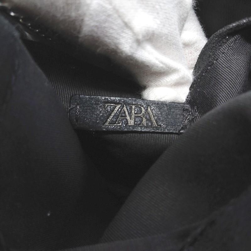 ◇ ZARA ザラ モノトーン スウェード調 チェーン ショルダー トート