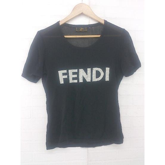 ◇ FENDI フェンディ ロゴ シアー 半袖 サマーニット カットソー  