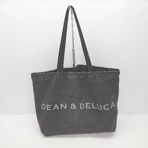 ◇ DEAN&DELUCA ビッグロゴプリント 大きめ キャンバス生地 シンプル 大人っぽい トートバッグ ブラック レディース E｜fukuwauchi-player｜04