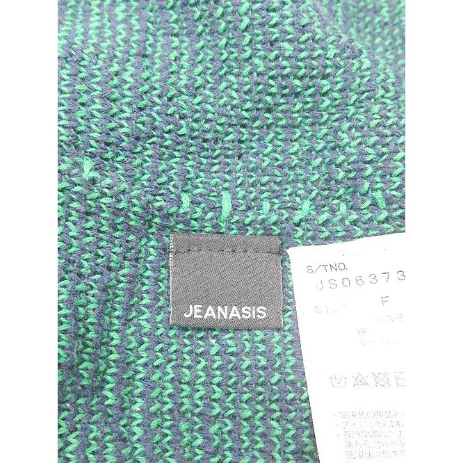 ◇ JEANASIS ジーナシス ニット ノースリーブ カーディガン サイズF グリーン ネイビー レディース P｜fukuwauchi-player｜03