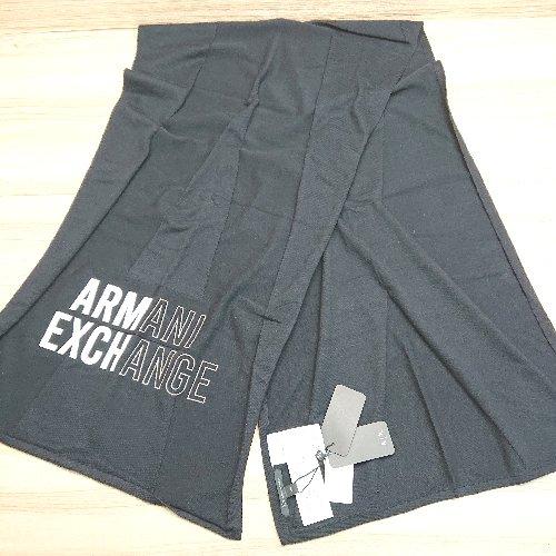 ◇ ◎●未使用● AX ARMANI EXCHANGE アルマーニ エクスチェンジ 定価13420円 ADVAN マフラー ブラック メンズ E｜fukuwauchi-player｜07