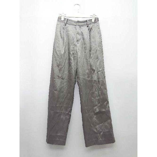 ◇ AMERI アメリ GLOSSY COLOR ワイド パンツ サイズS シルバー系  