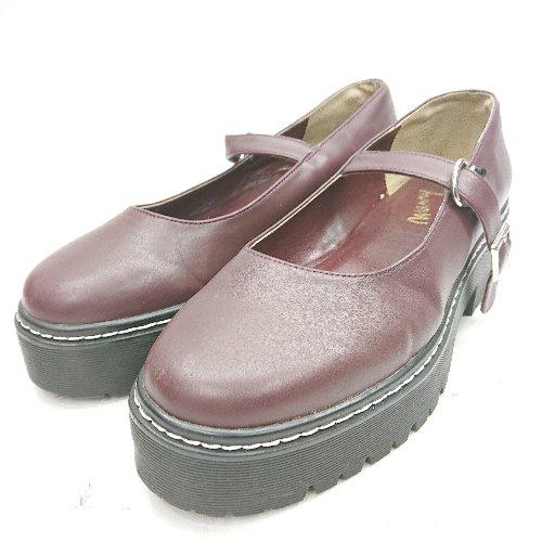 ◇ merry jenny メリージェニー 厚底ラバーソール ストラップ パンプス 