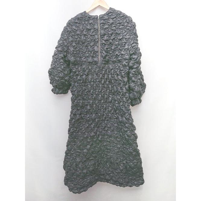 □ PERNA ペルナ バックジップ ボリュームスリーブ ロング ワンピース  