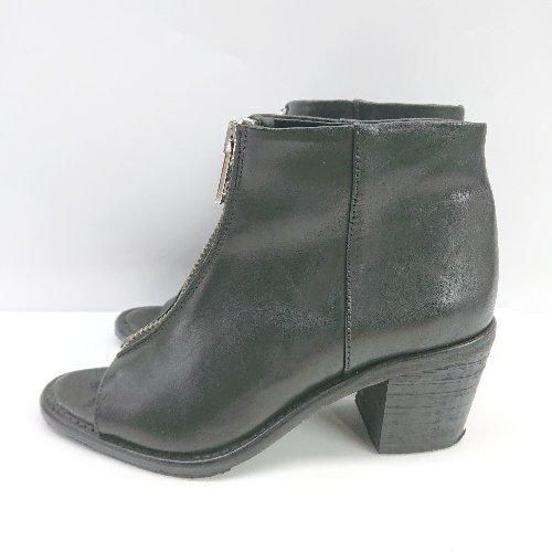 DIESEL グレー オープントゥ レザーブーティ