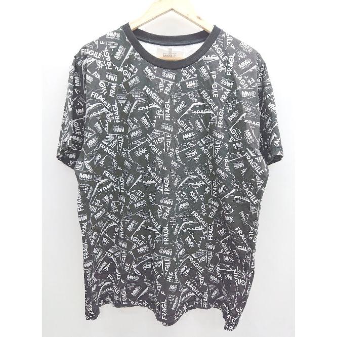 ◇ MM6 エムエムシックス 総ロゴ ジュニア キッズ 半袖 Tシャツ  