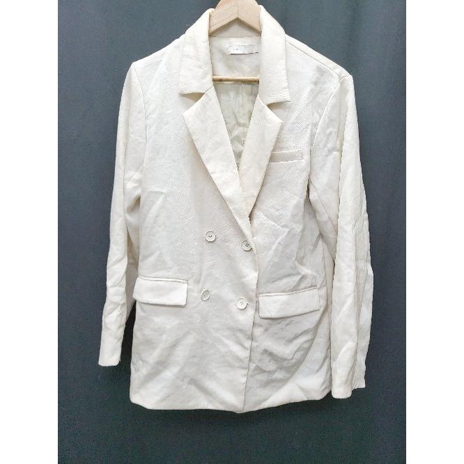 ◇ ENOF イナフ 長袖 twill slit jackt サイズL アイボリー系 