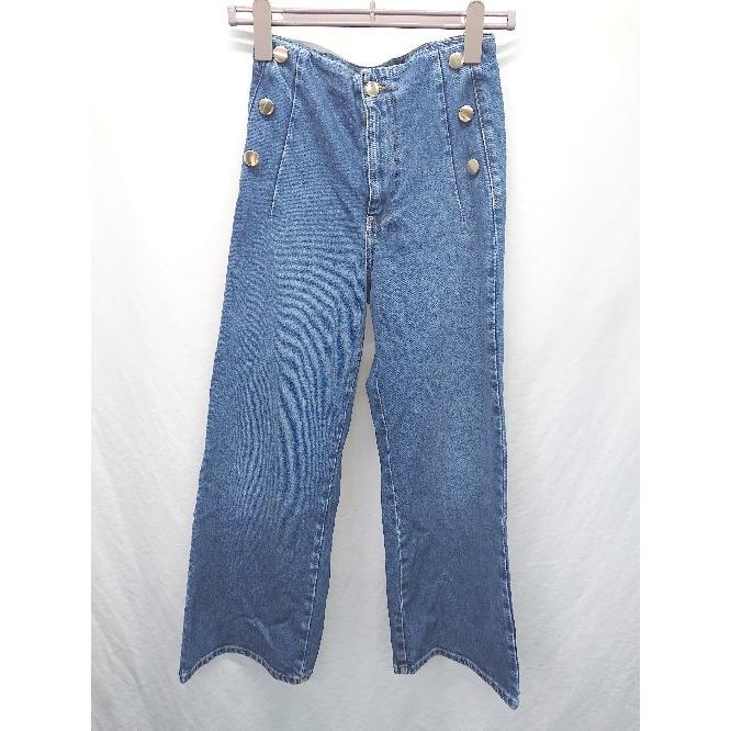 ◇ Θ ZARA ザラ ワイド デニム パンツ ジーンズ サイズEUR 34 USA 2