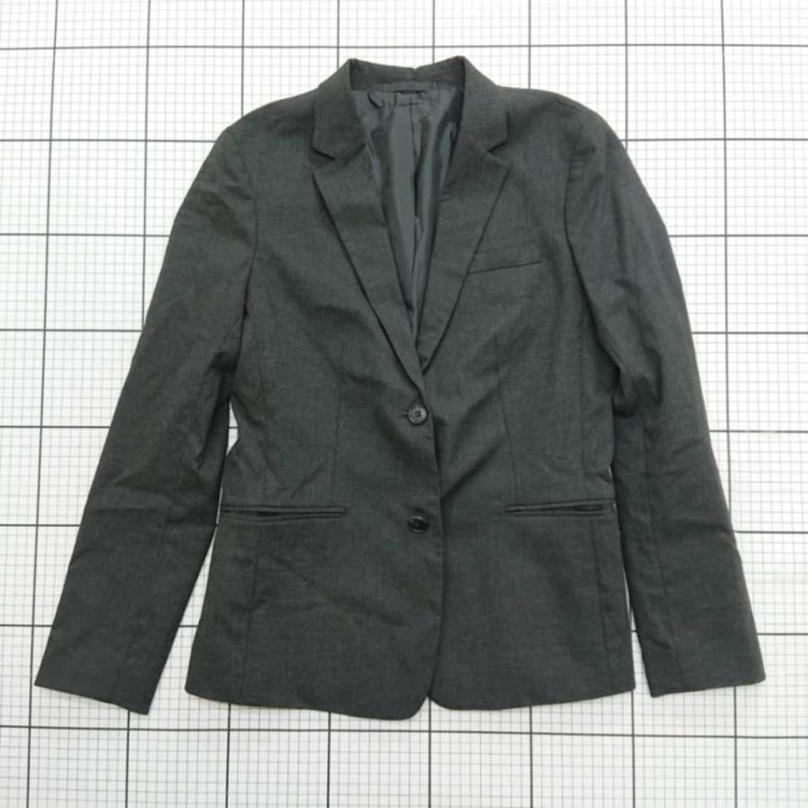S…h様 美品 ユニクロ ストレッチテーラードジャケット ダークグレー サイズM