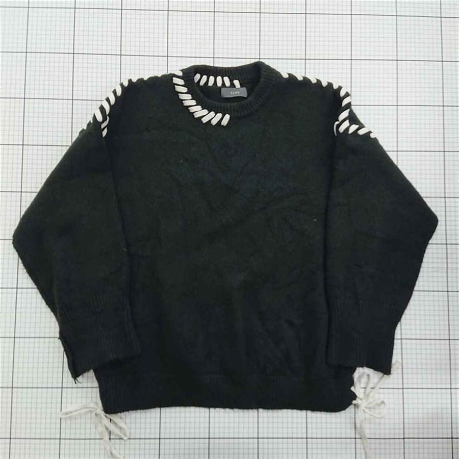 ◇ Θ クレイル CLEL CLEkn713 編み込みデザイン ニットセーター