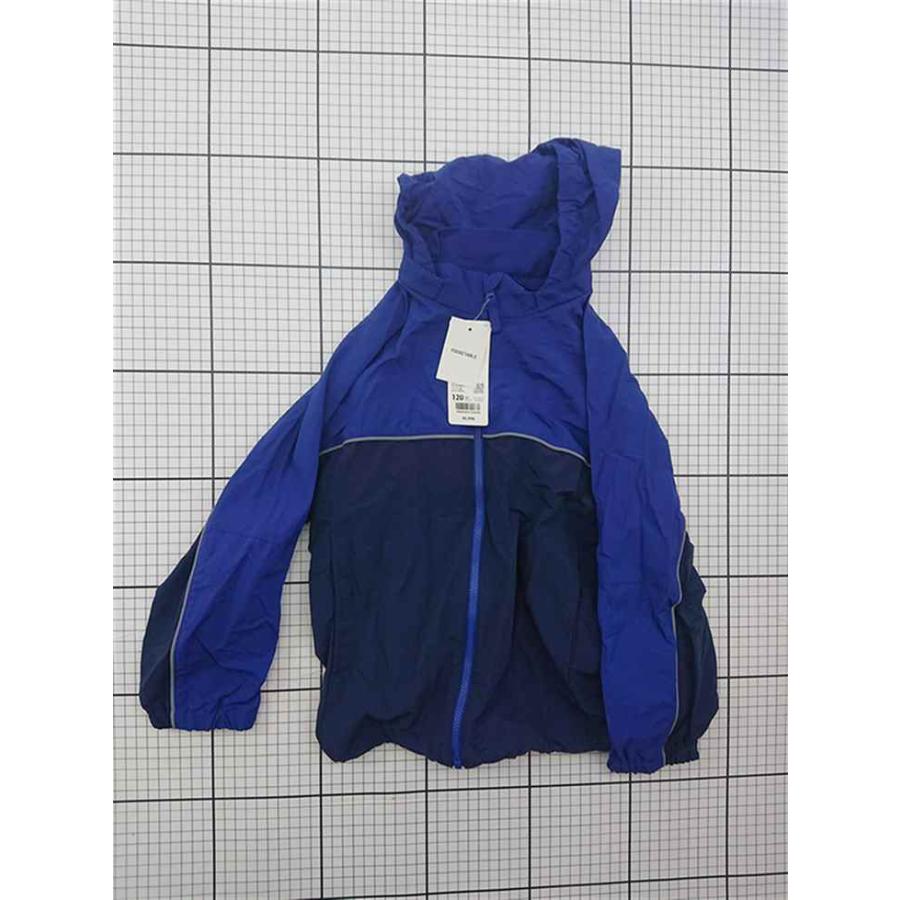 ◇ ⊇ ユニクロ UNIQLO ポケッタブルパーカー キッズ 120cm ブルー系 E