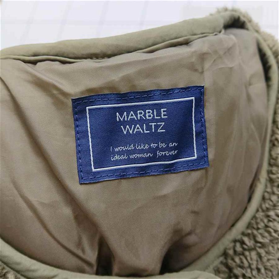 ◇ ⊇ マーブルワルツ MARBLE WALTZ キルティングボア切替ロングコート 