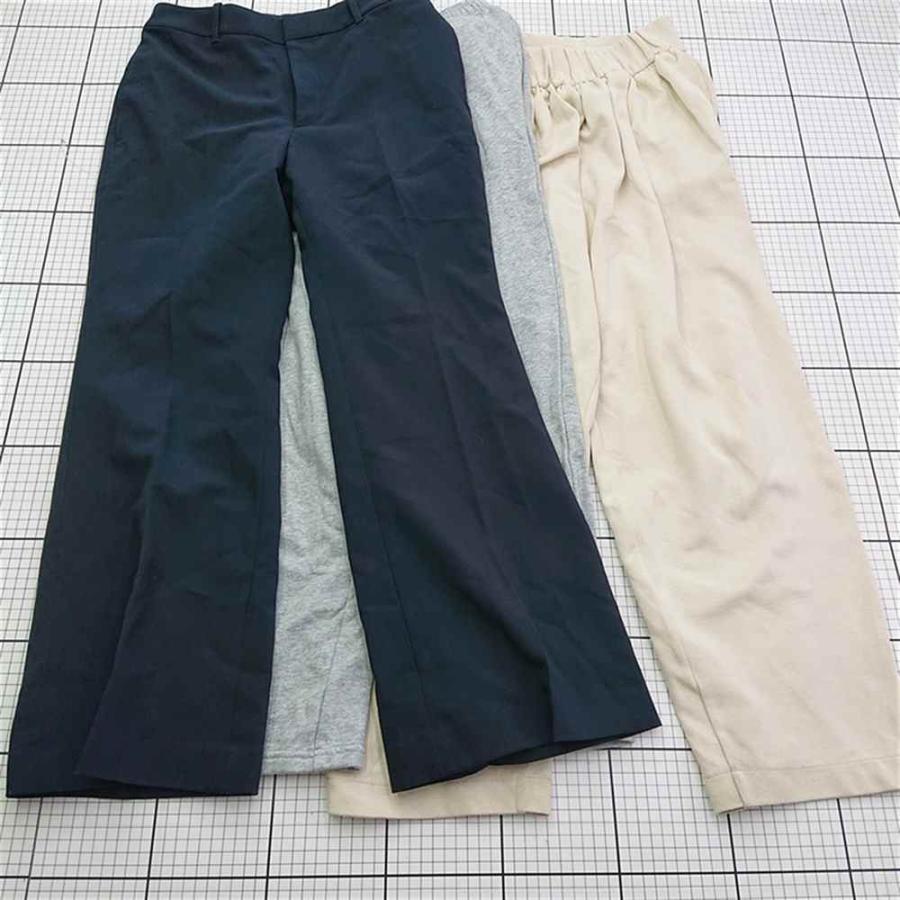 ◇ Θ ユニクロ UNIQLO レディースパンツ 3本セット Mサイズ ベージュ系 