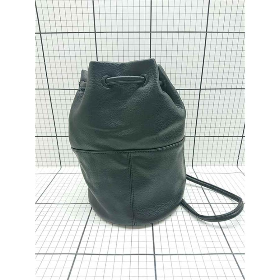 ◇ Θ シンス SINSS 巾着型レザーショルダーバッグ ブラック系 