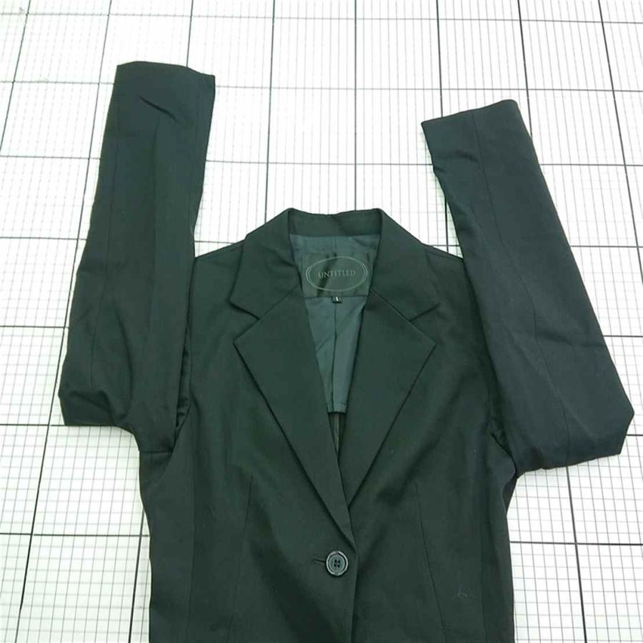 【size 1】UNTITLED ブラックスーツ パンツスーツ ◇ Θ アンタイトル UNTITLED パンツスーツ セットアップ ブラック系