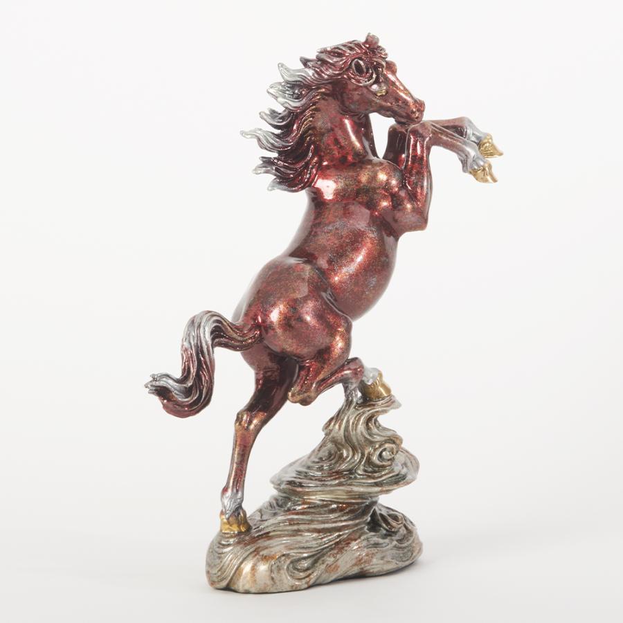 唐馬 銅製 置物 青銅 銅製 金属 馬 置物 オブジェ インテリア うま ウマ 午 飾り 無銘