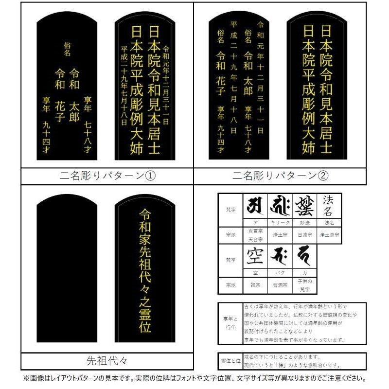 位牌 塗り位牌 三方金 千倉座 3寸 3.5寸 4寸 4.5寸 6寸 名入れ一名様無料  戒名名入れ お位牌 本位牌 高級位牌｜fukuwaya｜09