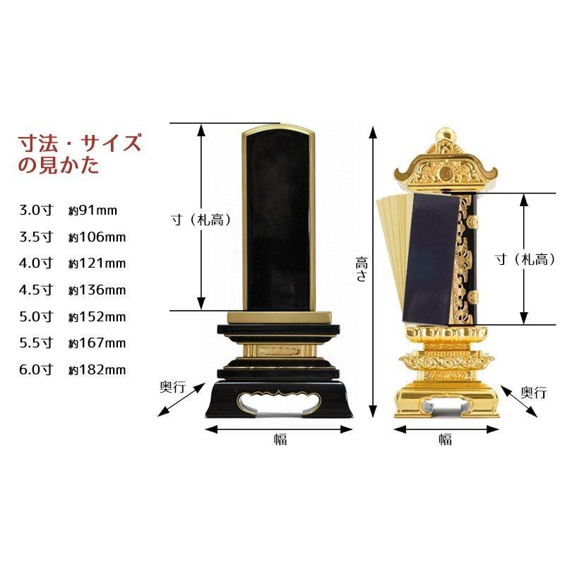 福和屋 位牌 文字彫り代込み 塗り位牌 三方金 千倉座 【一名分名
