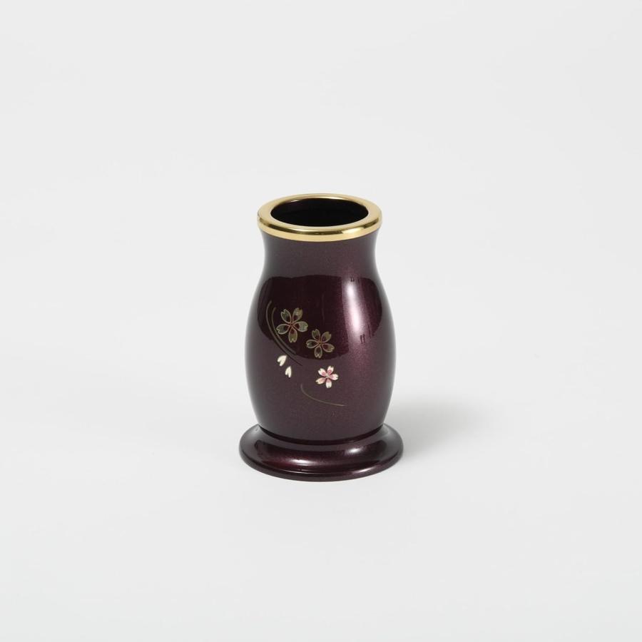 【モダン仏具】ルミエール 6具足セット「桜彫入り」ワインレッド 仏具 仏壇 基本セット_2