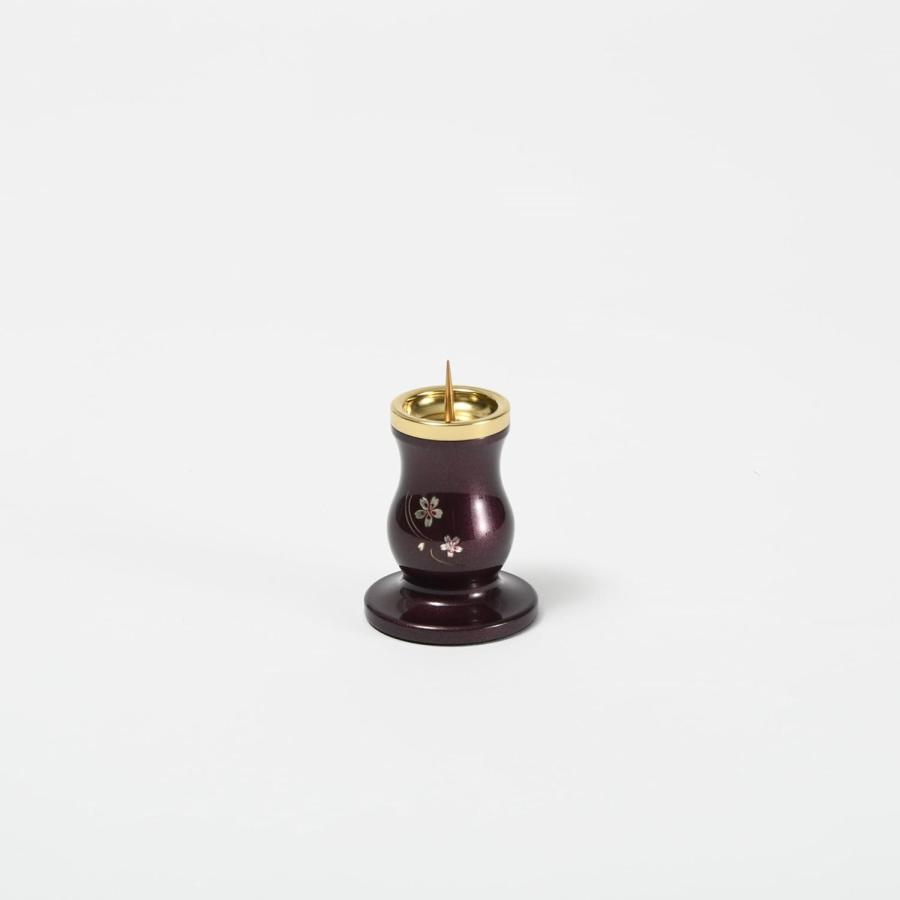 【モダン仏具】ルミエール 6具足セット「桜彫入り」ワインレッド 仏具 仏壇 基本セット_3