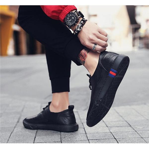 新型スニーカーメンズ靴ドライビングシューズスリッポンハイカット Rossonifilmes Com Br