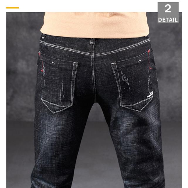 メンズデニムパンツ ジーンズ ズボン 配色切替え 英語文字入れ スキニージーンズ ロング丈 ダメージデニム 黒 おしゃれ 秋冬 送料無料 Dongkuzi0057 服屋123 通販 Yahoo ショッピング