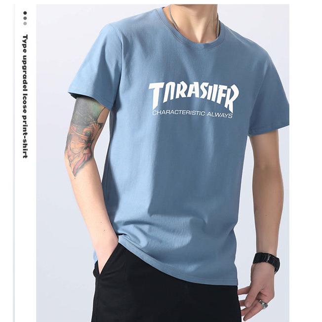 Tシャツ メンズ 半袖Tシャツ クルーネック トップス ロゴプリント 黒