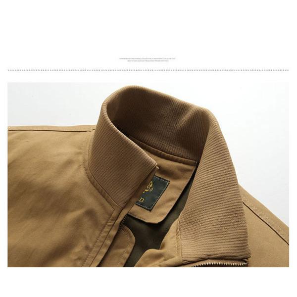 ミリタリージャケット メンズ ジャンパー ミリタリーワッペン ジップ