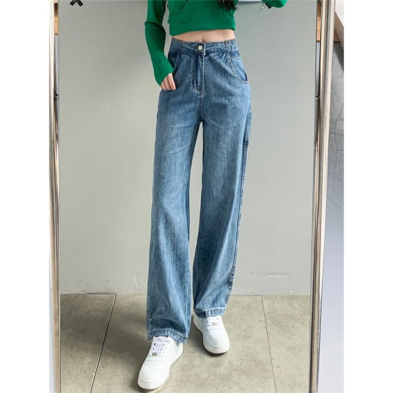 デニムワイドパンツ デニム パンツ レディース ジーンズ ワイド バギー  